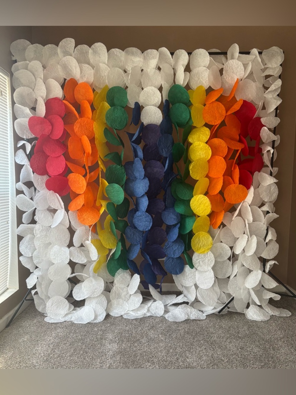 Beautiful hand dyed festive backdrop❤️🧡💙💜💛💚